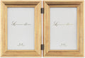 Lawrence Frames 4x6 Hinged Double Sutter Burnished Gold Picture Frame by LawrenceFrames