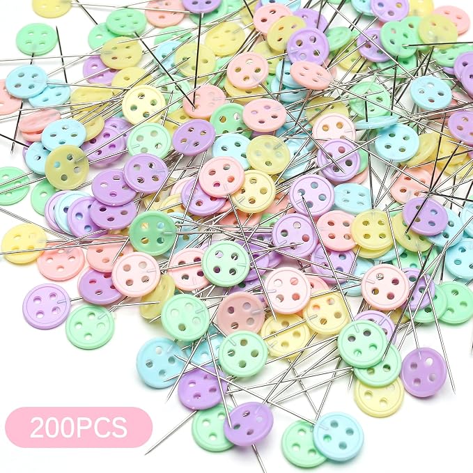 Elisel 200 pcs Multicolor Straight Pins Straight Quilting Pins Craft - Image 3