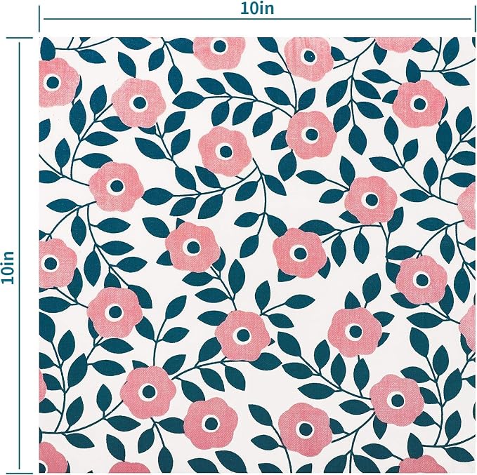 Aubliss 50pcs 100% Cotton Fabric Bundle 10" x 10" PreCut Fat Squares Sheets - Image 7