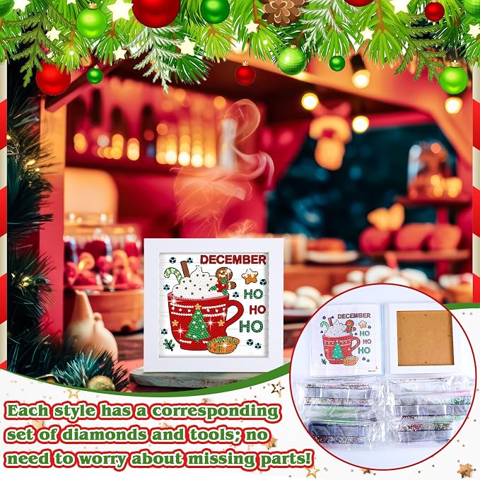 Trandraft 13 Pcs Coffee Month Diamond Art Kits - Image 2