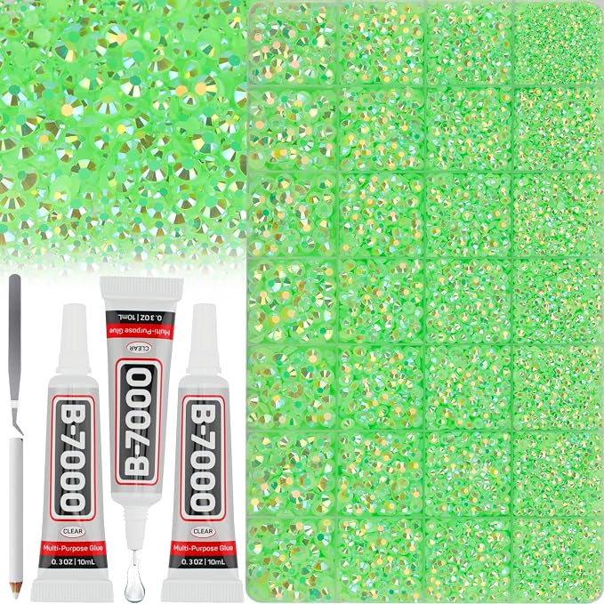 36000Pcs Lime Green Rhinestones by Worthofbest