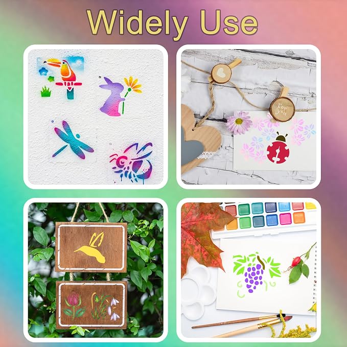 72 Pcs Flower Butterfly Stencils - Image 7