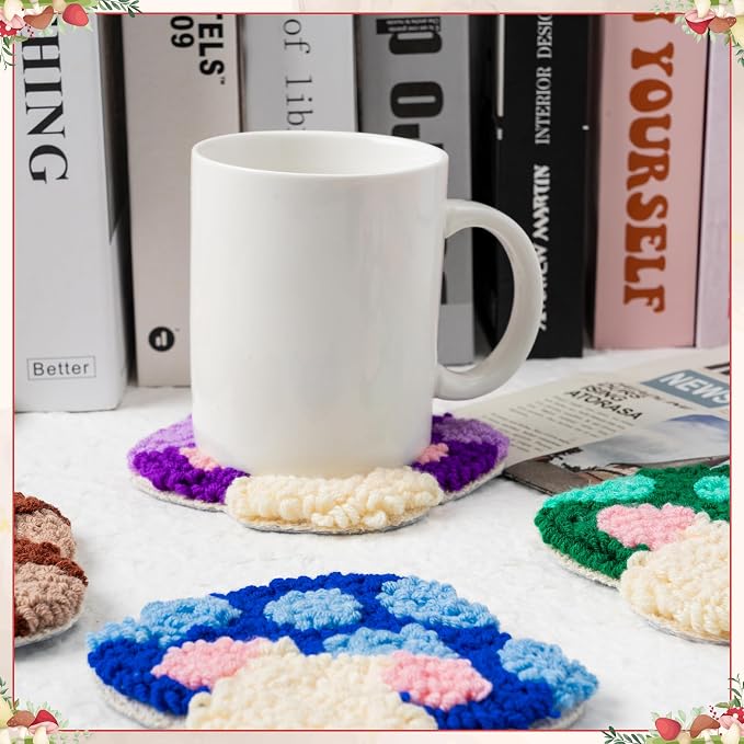 WATINC Punch Needle Coaster Kit - Image 5