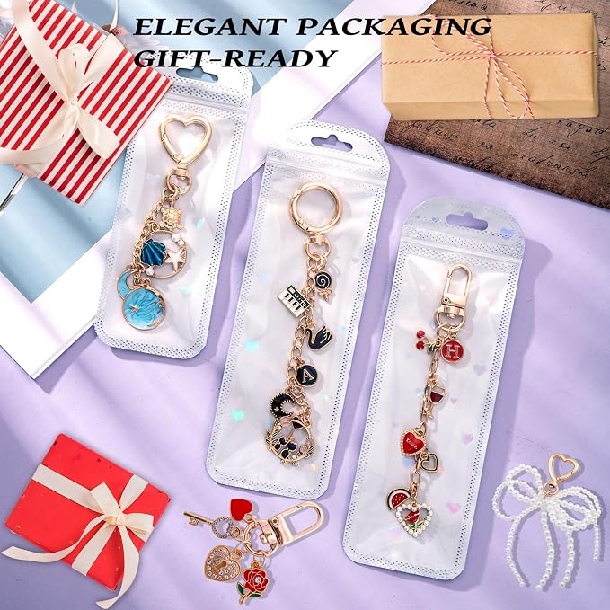 Wurosi 544Pcs Charms Lip Gloss Keychain Making Kit, Bag Charm Kits - Image 6