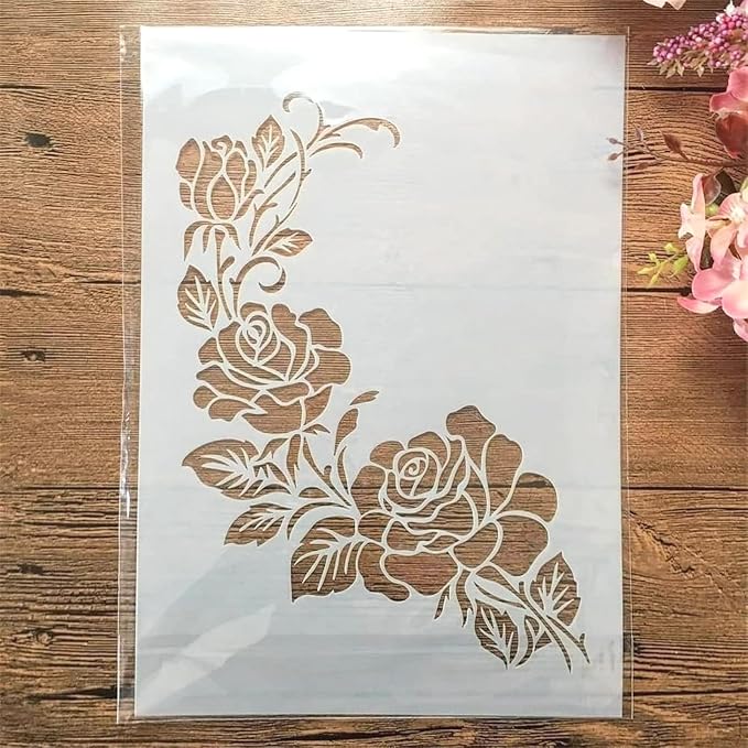 TIAMECH A4 Reusable Flower Stencil - Image 2