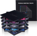 8 Black Puzzle Sorting Trays by Tidyboss