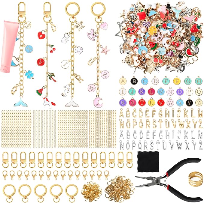 SUTROMA 776pcs Lip Gloss Keychain Making Kit by Unknown