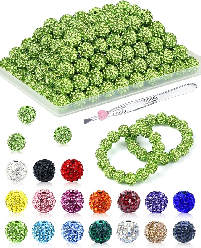 120PCS FIVEIZERO Light Green Rhinestone Beads by FIVEIZERO
