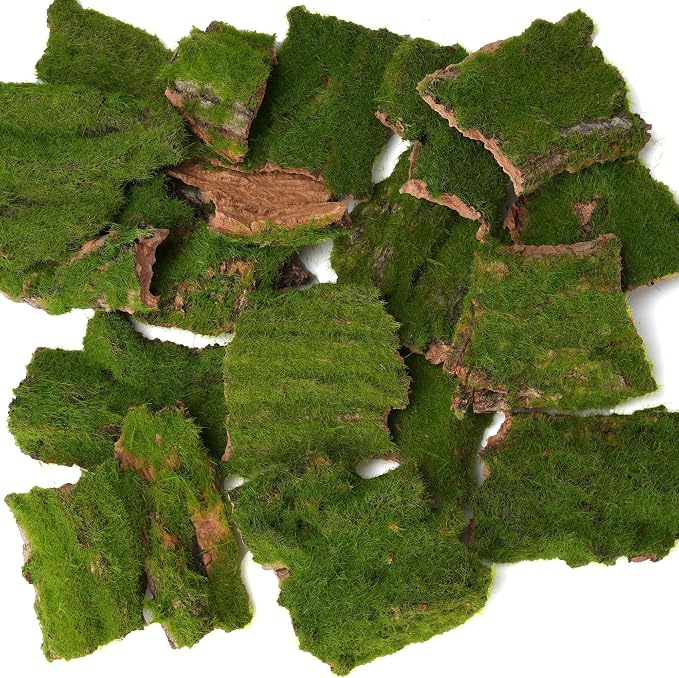 Assorted Artificial Moss Bark, Decorative Mossy Tree Bark - Image 7