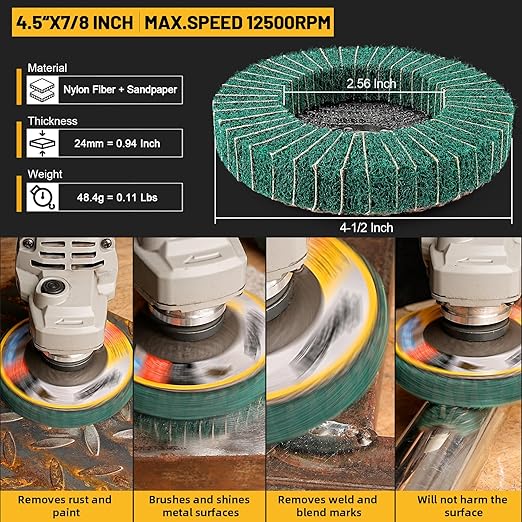 10Pcs 120 & 240 Grit Scour Flap Disc 4 1/2 Inch Coarse Polishing Grinding Wheel for Metal Stainless Steel Angle Grinder Scouring Pads Scuff Sanding Discs Paint Rust Remover