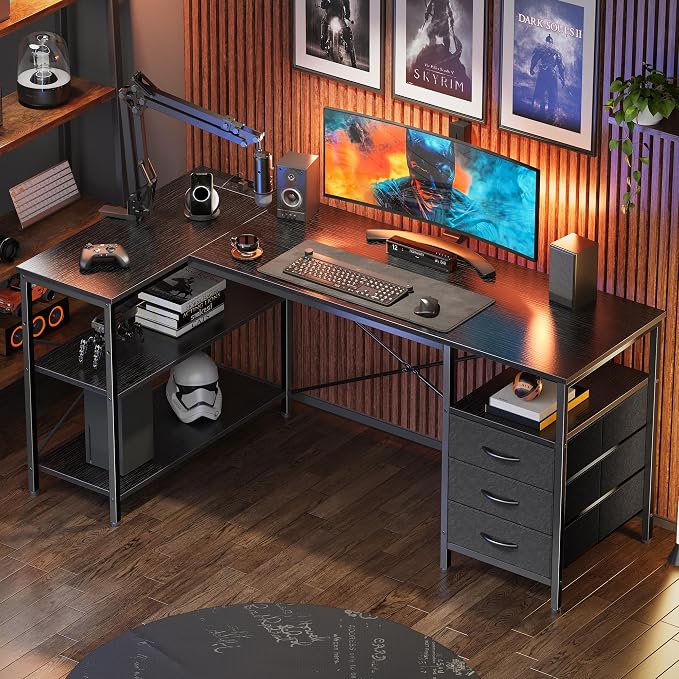 Huuger L Shaped Office Desk - Image 8