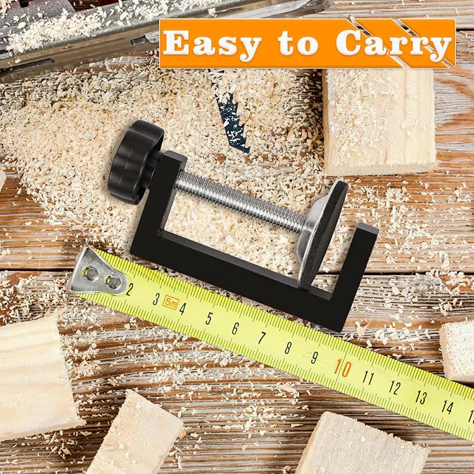 3 Inch C Clamp for Woodworking, Heavy Duty Steel C Clamps, Small C Clamps for Desktop Workpiece Fixing (4 Pcs)