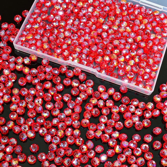 460Pcs 8mm Crystal Glass Beads for Jewelry Making Beads for Bracelets Necklace by Laopottbeads