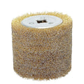 120x100mm Copper Plated Steel Wire Brush Wheel Surface Conditioning Tool 4.7" x 4" with 3/4" Quad Keyway for Surface Finishing of Stainless Steel, Aluminum, Metal and Wood (0.3 Wire)