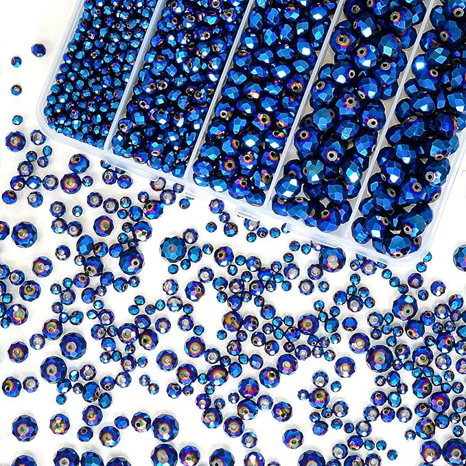800Pcs 4/6/8/10mm Crystal Glass Beads by Laopottbeads