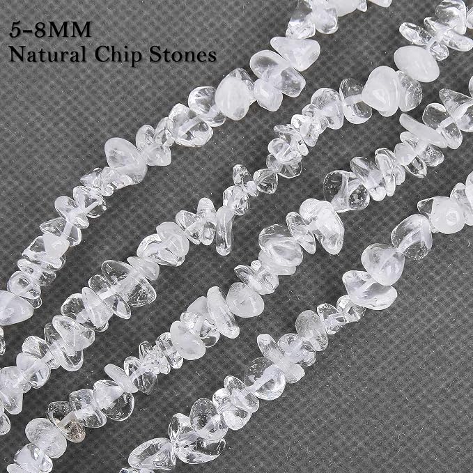 456 PCs Natural Chip Stone Beads, 5-8mm Irregular Multicolor Gemstones Loose - Image 3