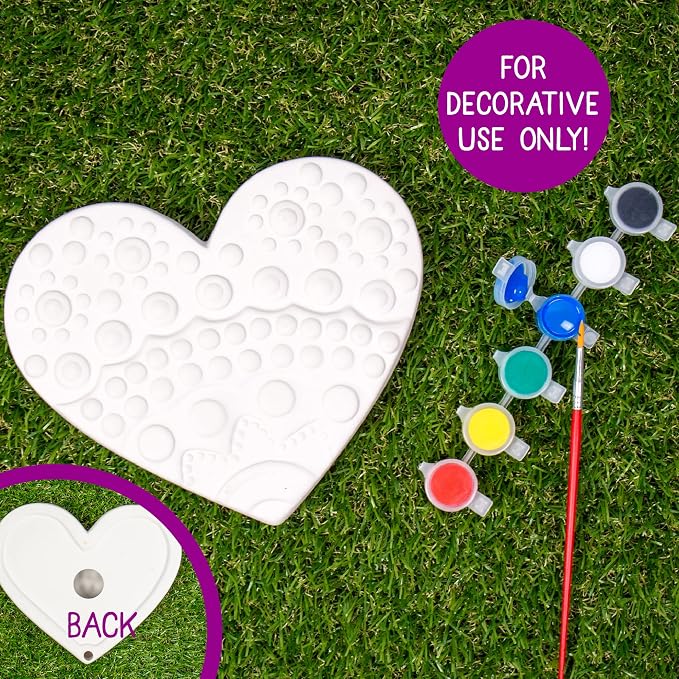 Creative Roots Mosaic Heart Stepping Stone, Includes 7-Inch Ceramic Stepping - Image 3