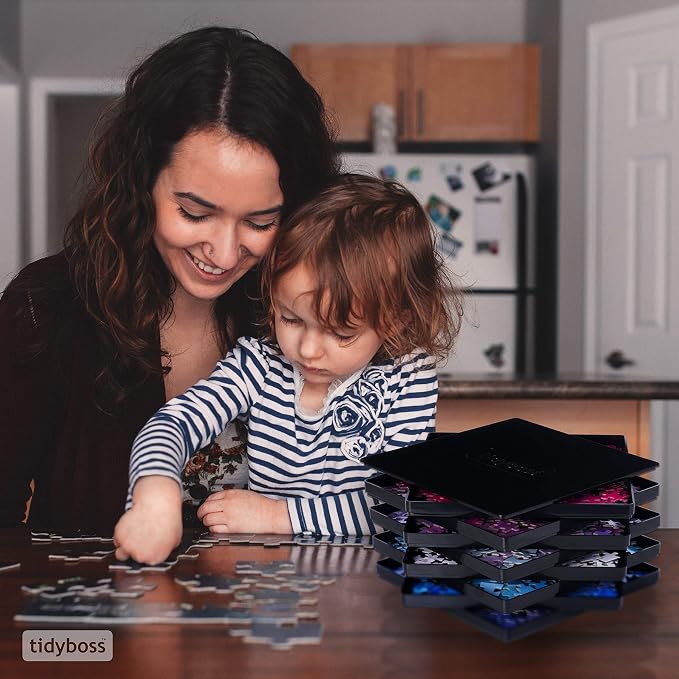 8 Black Puzzle Sorting Trays - Image 6