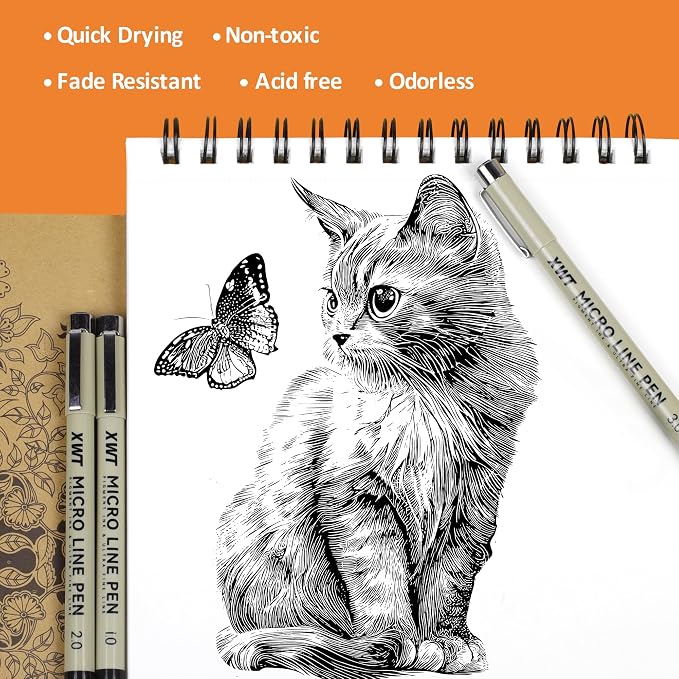 12+1 Fineliner Drawing Art Pens, Watercolor, Calligraphy, and Detail Outlining - Image 5