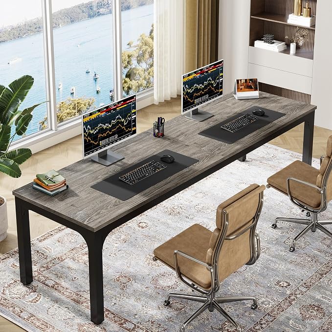 Tribesigns 78.7 Inches Extra Long Computer Desk 2 Person Desk, Double Long Desk by Unknown