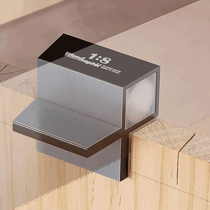 Dovetail Saw Guide – 1:8 Angle for Hard Wood – CNC Machined Magnetic Layout Tool for Accurate Joinery, Marking Lines, and Hand-Cut Woodworking Projects