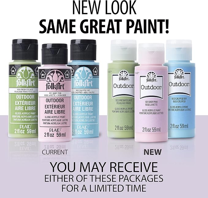FolkArt Outdoor Gloss Acrylic Craft Paint Set Designed - Image 2