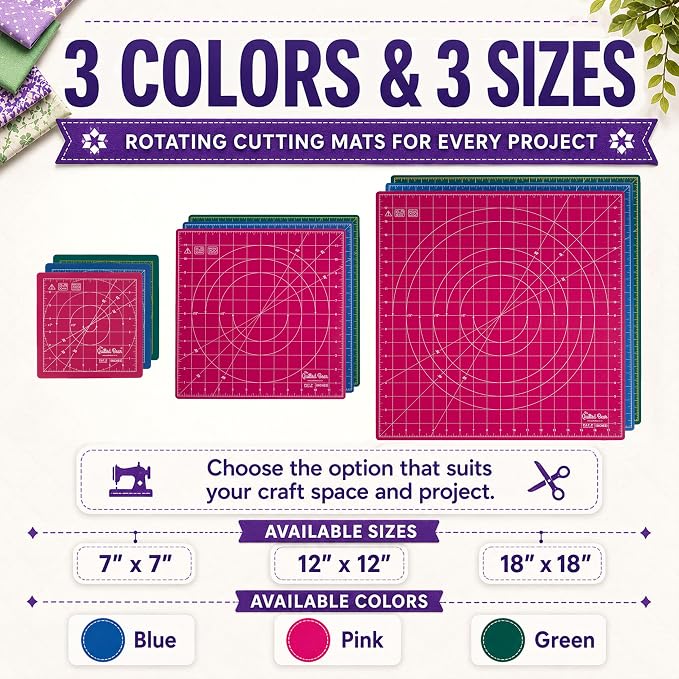 The Quilted Bear Rotating Cutting Mat 18" x 18" - Image 2
