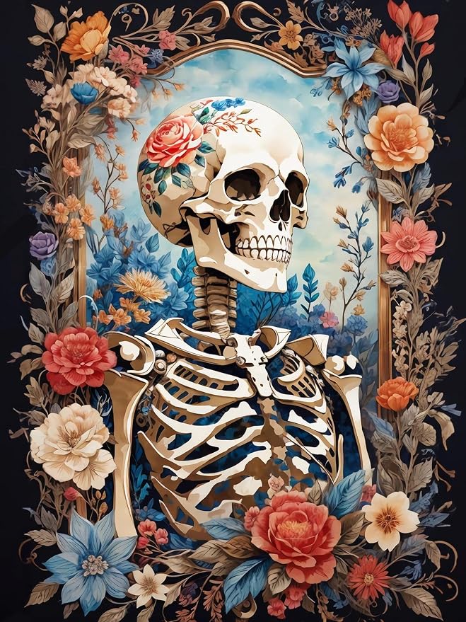 Meothan Skull Flower Diamond Painting Kits by MeothanDiamondPainting