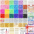 Redtwo 6200 Clay Beads Bracelet Making Kit, 24 Colors Flat Preppy Beads by Redtwo