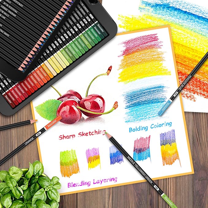 Soucolor 180-Color Artist Colored Pencils Set - Image 4