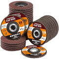 40 Pack Flap Discs 4 1/2 for Angle Grinder 40 60 80 120 Grit Grinding Wheels 4.5 x 7/8 Inch Sanding Disc, Aluminum Oxide Abrasive, Type 29
