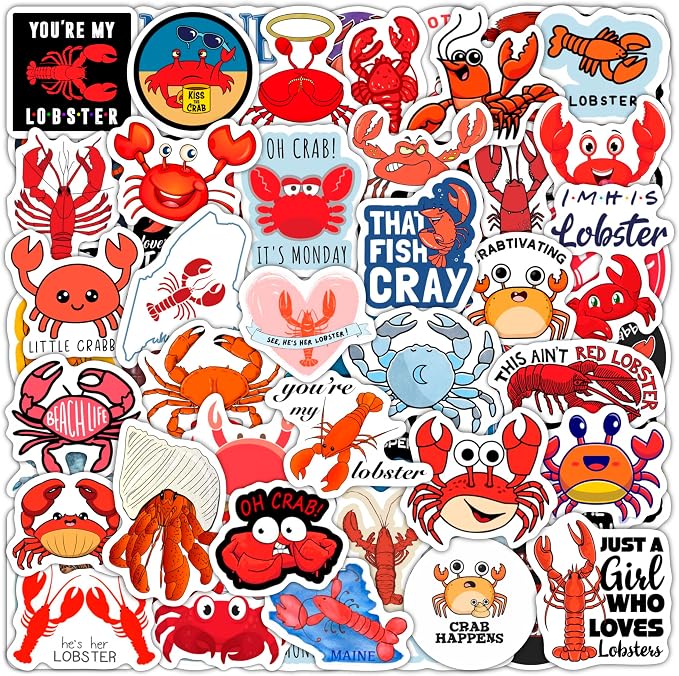 BulbaCraft Crab & Lobster Stickers by BulbaCraft