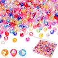 BONNY BOXX 1000pcs 6mm Acrylic Faceted Round Crystal Beads Transparent Mix by BONNY+BOXX