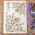 TIAMECH A4 Reusable Flower Edge Frame Stencil by TIAMECH