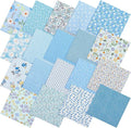 HunnmingRe 20 Pcs 10''x10'' Blue Flower Quilting Fabric Square Spring Floral by HunnmingRe