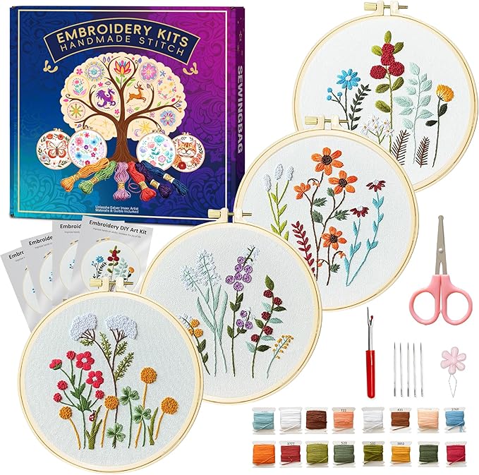 Huacan Embroidery Kit for Beginners by Home