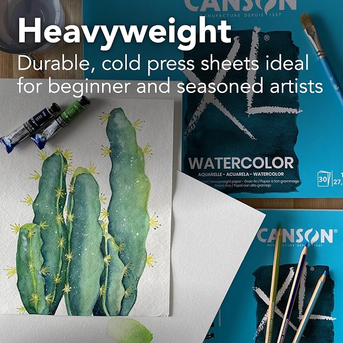 Canson XL Series Mixed Media and Watercolor Paper Pads, 9x12 in 60 Sheets and - Image 7