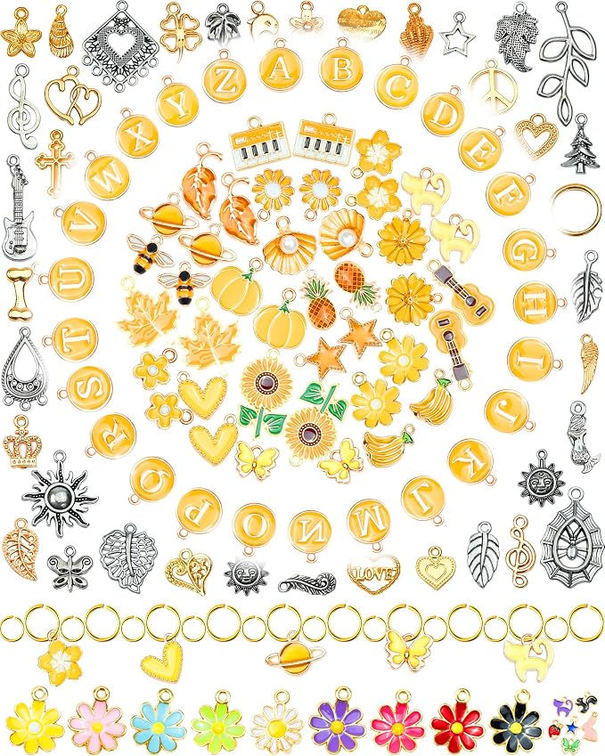 FIVEIZERO 216PCS Charms for Jewelry Making, Enamel Blacelet Charms Kit | by FIVEIZERO