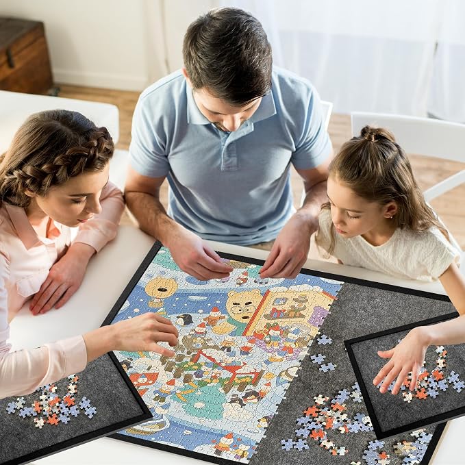 2000 Pieces Puzzle Board, 45.7x30.7 Felt Puzzle Storage Mat | Features a - Image 4