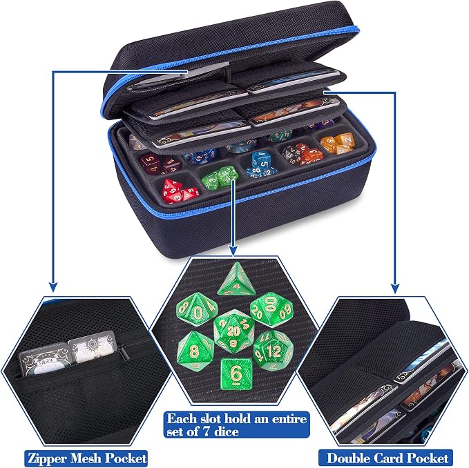SIQUK Dice Storage Case Big Capacity Dice Box - Image 2