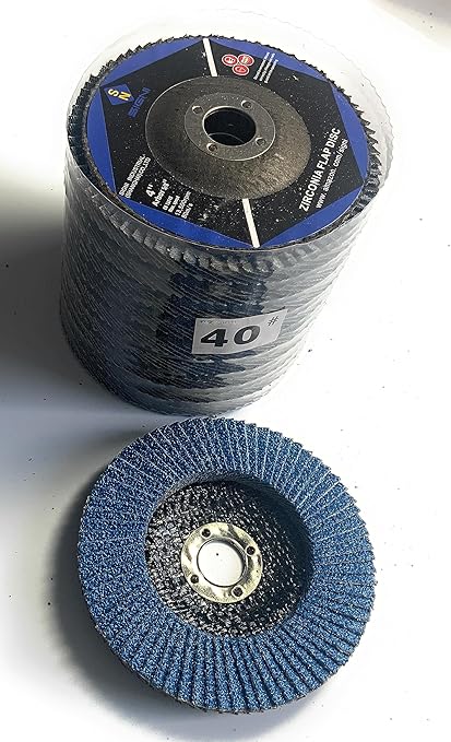 SIGNI T29 4.5" x7/8" Premium Zirconia Abrasive Flap disc for Angle Grinder Sanding, Stock and Rust Removal, Finishing, Grinding, Deburring (4.5 inch T29 40#)