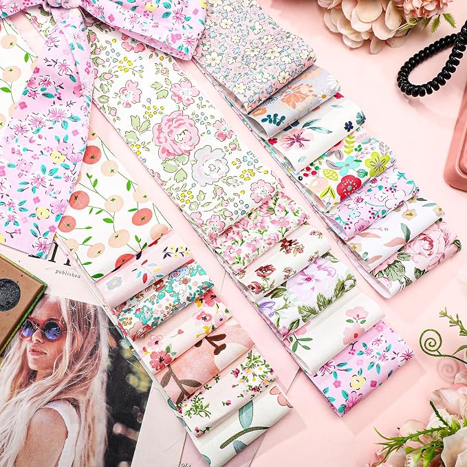 Hosuly 40 Pcs Spring Floral Jelly Fabric - Image 3