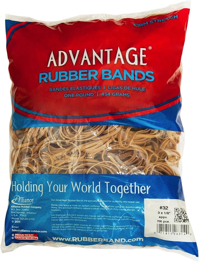 Alliance Rubber 26324 Advantage Rubber Bands Size #32, 1 lb Bag Contains - Image 3