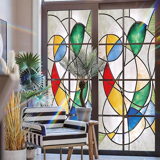 Stained Glass Window Privacy Film Static Cling - Image 3