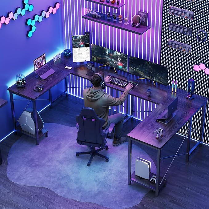DUMOS 50-Inch Reversible L Shaped Desk - Image 4