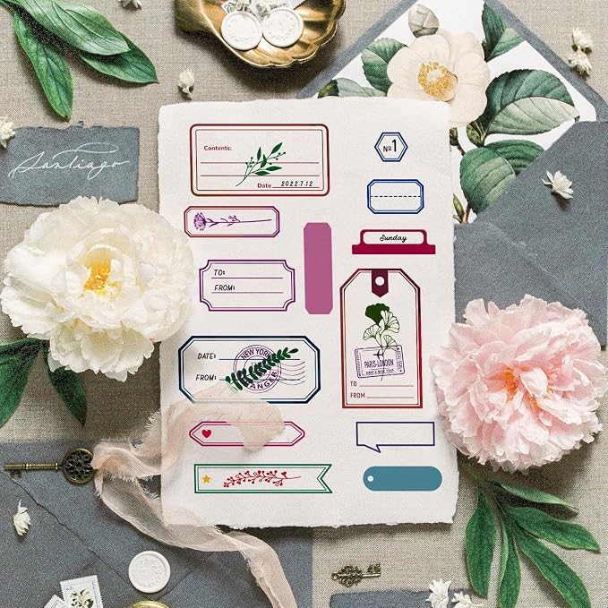 GLOBLELAND Label Clear Stamps Bookmark Silicone Clear Stamp Notes Transparent - Image 2