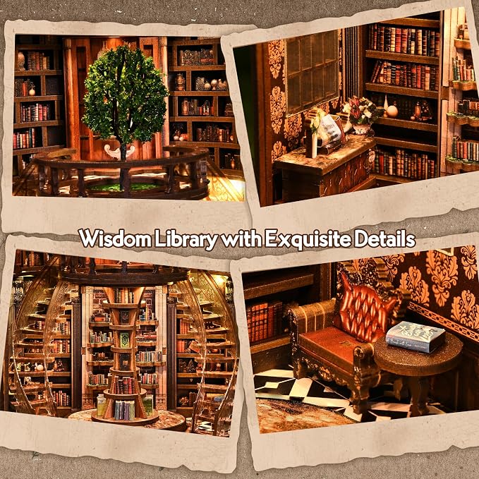 DIY Book Nook Kit with LED Lights | 3D Puzzles - Image 3