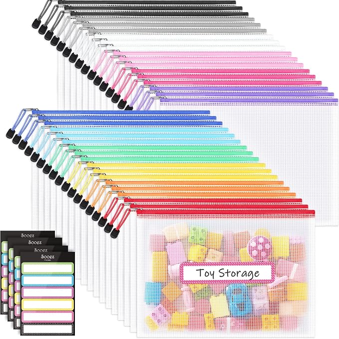 Sooez 36 Pack Mesh Zipper Pouch - Image 9