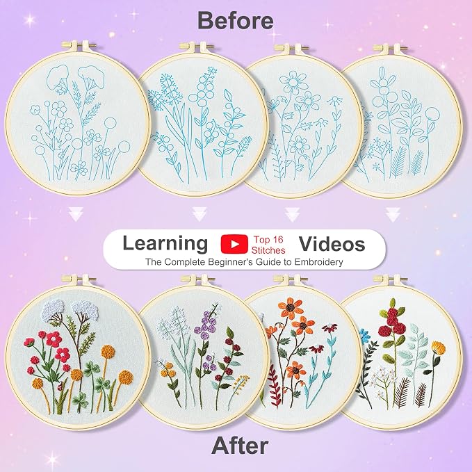 Huacan Embroidery Kit for Beginners - Image 3