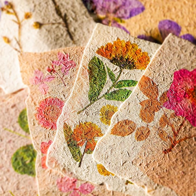 120Pcs Floral Textured Scrapbook Paper - Image 9